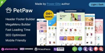 PetPaw – Pet Shop and Animal Care and Pet Food WordPress Theme
