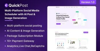 QuickPost – Multi-platform Social Media Scheduler with AI Post & Image Generation 1.1