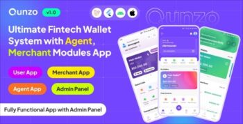 Qunzo – Fintech Wallet App and Web with User, Agent and Merchant Modules Including Admin Panel 1.8