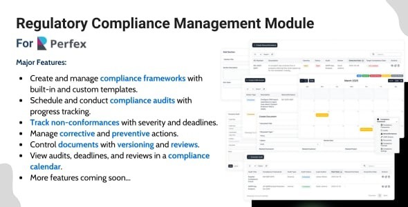 Regulatory Compliance Management Module for Perfex CRM 1.1.2