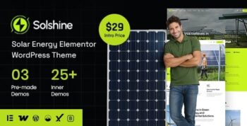 Solshine – Solar Energy Elementor WordPress Theme 2.0