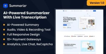 Summarizr – AI-powered Summarizer with Live Transcription