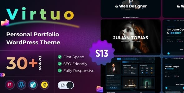Virtuo – Personal Portfolio WordPress Theme 1.0.1