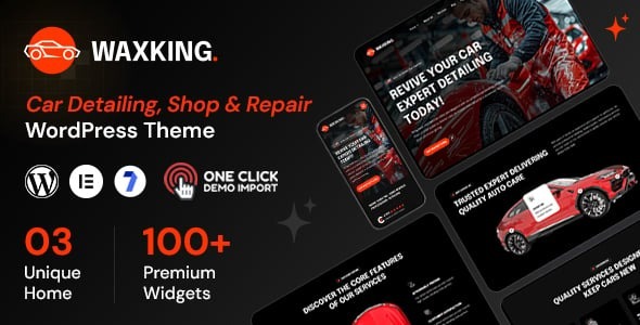 Waxking – Car Detailing, Shop & Repair WordPress Theme 1.0.2