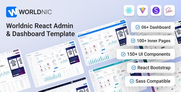 Worldnic - React Admin Dashboard Template