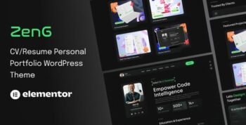 ZenG – Personal Portfolio WordPress Theme