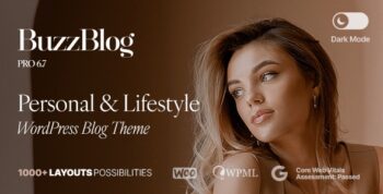 Buzz – Personal & Lifestyle WordPress Blog Theme with Dark Mode 7.1
