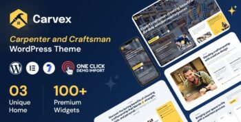Carvex – Carpenter and Craftsman WordPress Theme 1.0.1