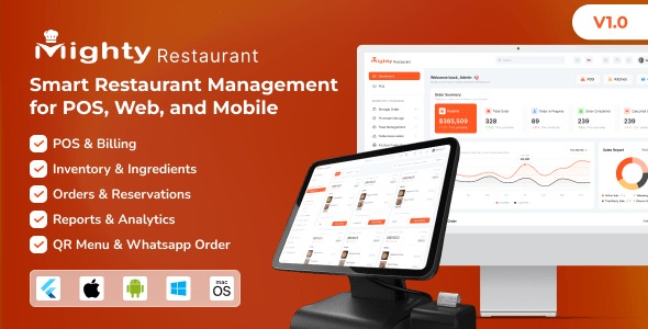 Mighty Restaurant - Restaurant Management System SAAS 1.1