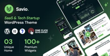 Savio – SaaS & Tech Startup WordPress Theme