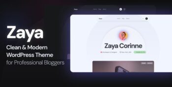 Zaya – Modern Personal Blog WordPress Theme 1.1