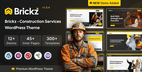 Brickz – Construction WordPress Theme 1.0.3