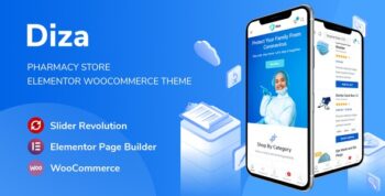 Diza – Pharmacy Store Elementor WooCommerce Theme 1.3.17