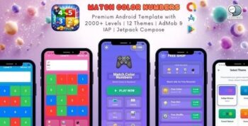 Match Color Numbers – Android Puzzle Game Template | AdMob & IAP | Jetpack Compose