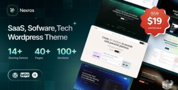 Nexros – SaaS & Tech Startup WordPress Theme 1.0.1