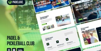 Padeluxe – Sports Club Training Academy Elementor Template Kit