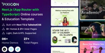 Pixigon - Next.js Online Courses & Education Template (App Router)