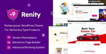 Renity – Multipurpose Rental WordPress Theme 1.24