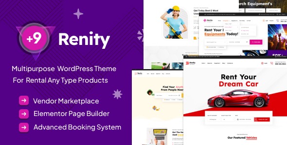 Renity – Multipurpose Rental WordPress Theme 1.24