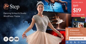 Step – Dancing School & Studio WordPress Theme