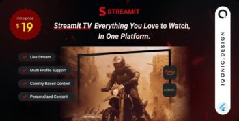 Streamit – OTT TV App for Video Streaming Built with Flutter 4.0.0