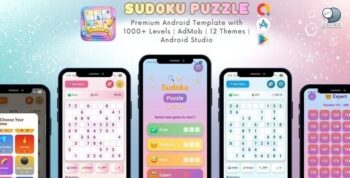 Sudoku Puzzle – Premium Android Template with 1000+ Levels | AdMob | 12 Themes