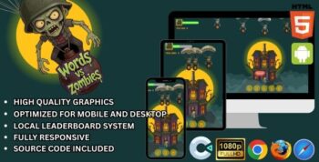 WordsVsZombies Educational Game(Construct 3)