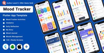 AI-Powered Mood Tracker Flutter Mobile App Template | Journal & Diary