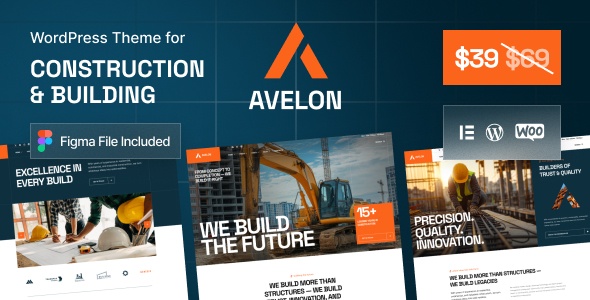 Avelon – Construction & Building WordPress Theme 1.0.1