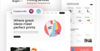 BrightInk – Printing Service Elementor Template Kit