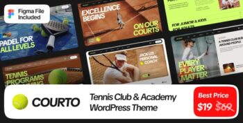 Courto – Tennis Club & Padel WordPress Theme
