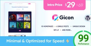 Gicon – Modern & Lightweight Blog for WordPress