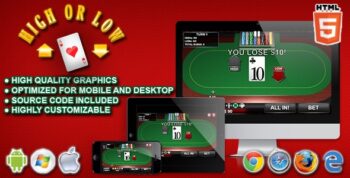 High or Low – HTML5 Casino Game