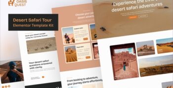 OasisQuest - Desert Safari Tour Elementor Template Kit