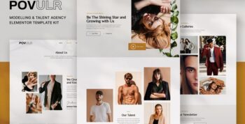 POVULR – Modeling & Talent Agency Elementor Template Kit