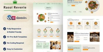Rasoi Reverie — Restaurant & Cafe Elementor Template Kit