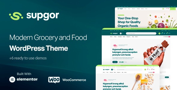 Supgor – Grocery Store and Food WordPress Theme 1.0.5