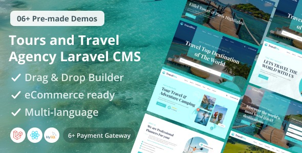 TravelPro – Adventure Tours and Travel Agency Laravel CMS With Live Page Builder 1.1