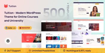 Tuition Education & Online Course WordPress Theme 1.0.7