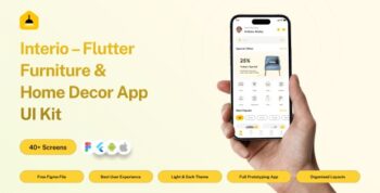 Interio – Furniture Ecommerce App Template | Flutter UI | Figma FREE