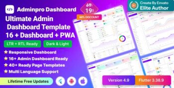 AdminPro Dashboard – Ultimate admin Dashboard Template I Admin Panel 4.9