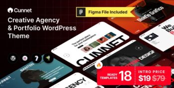 Cunnet – Digital Agency and Portfolio WordPress Theme 1.0.1