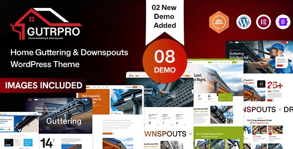 GutrPro – Home Guttering & Downspouts Services WordPress Theme 1.3