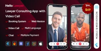 Hello Lawyer – Video Call Lawyer Booking Consulting Appointment Timeslot with Firebase