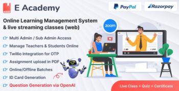 Online Learning Management System With Live Streaming & Web