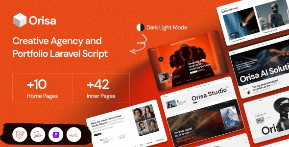 Orisa – Creative Agency & Portfolio Laravel CMS