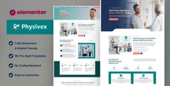 Physivex – Physical Therapy & Physiotherapy Elementor Template Kit