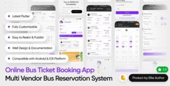 ProZigzagBus : Online Multi Vendor Bus Ticket Booking App & Reservation System Flutter Solution 2.0