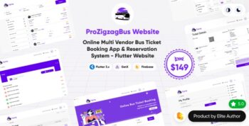 ProZigzagBus: Online Multi Vendor Bus Ticket Booking App & Reservation System – Flutter Website 1.6