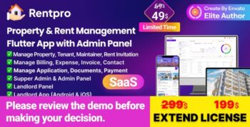 RentPro Best Property & Rent Management Software with Laravel Admin + Flutter Mobile App 2.1.0